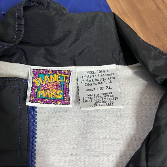 Snickers Planet Mars Men’s XL Track Suit Pullover Jacket Jogger Sweat Pants Blue - Picture 7 of 8